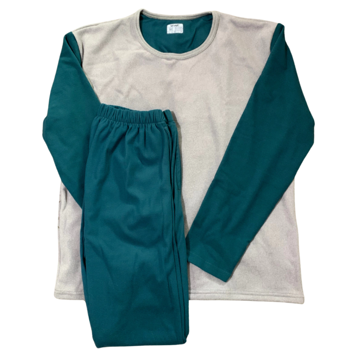 Pijama aterciopelada térmica bicolor