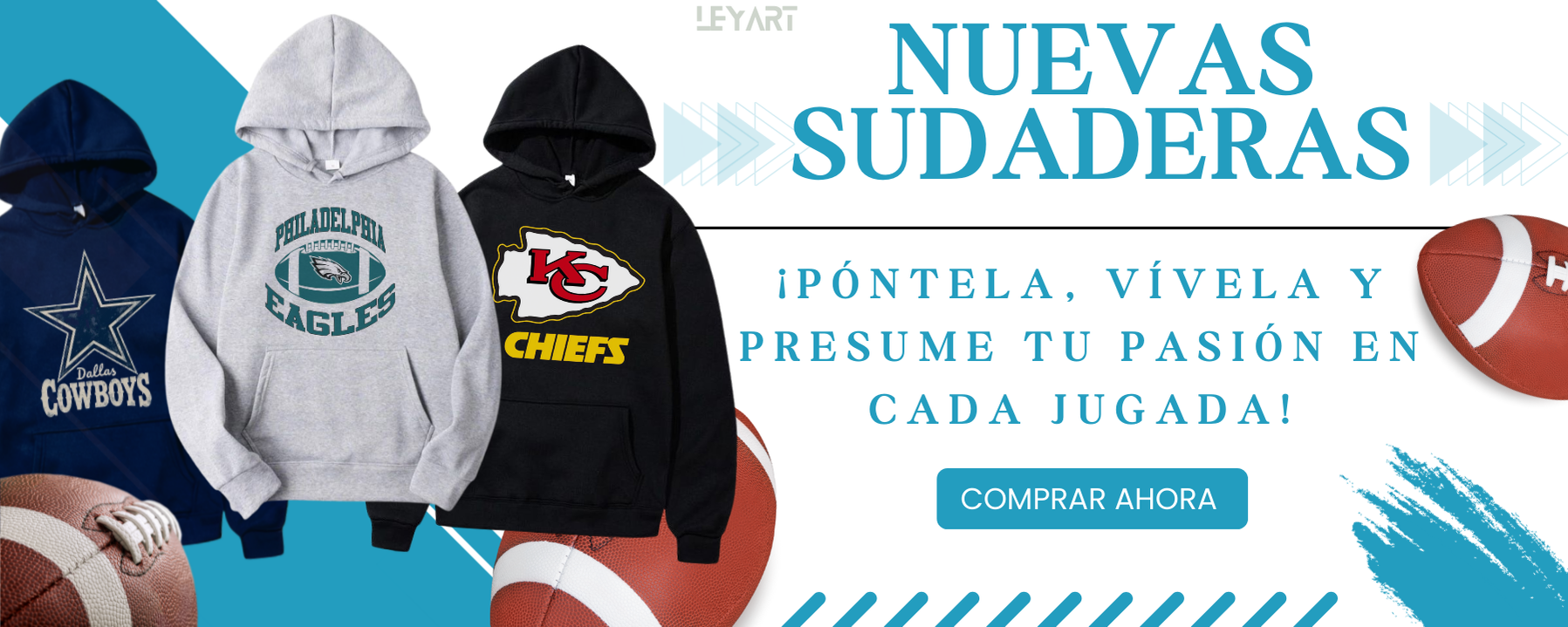 Sudaderas de tu equipo favorito de la NFL
